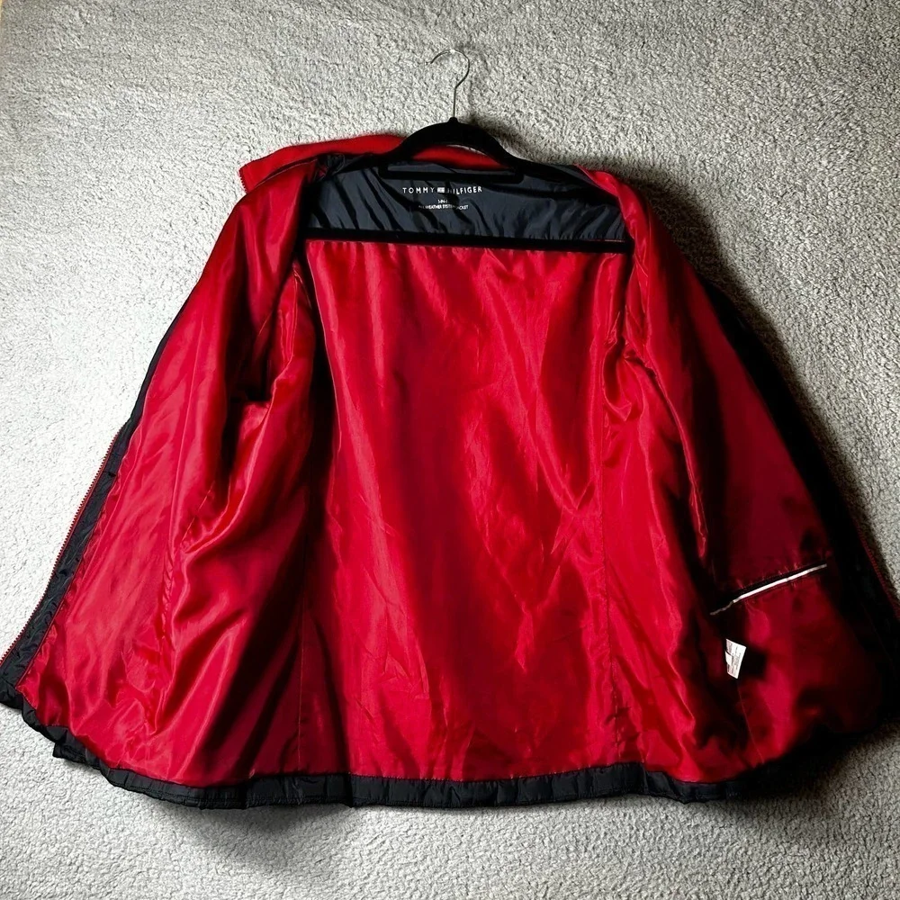 Tommy Hilfiger Jacket Womens XL Blue Quilted Water Repellent Full Zip Jacket‎